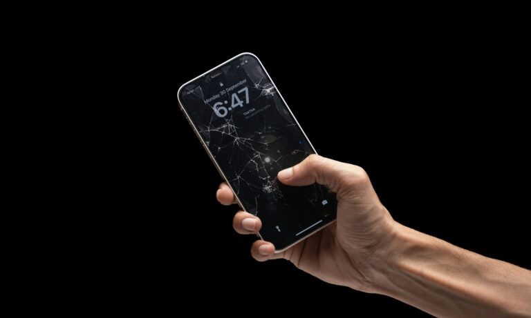 cracked phone screen